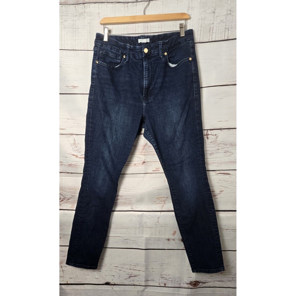 Good American Womens Jeans Size 15 High Rise Dark Wash Skinny Denim Good Legs